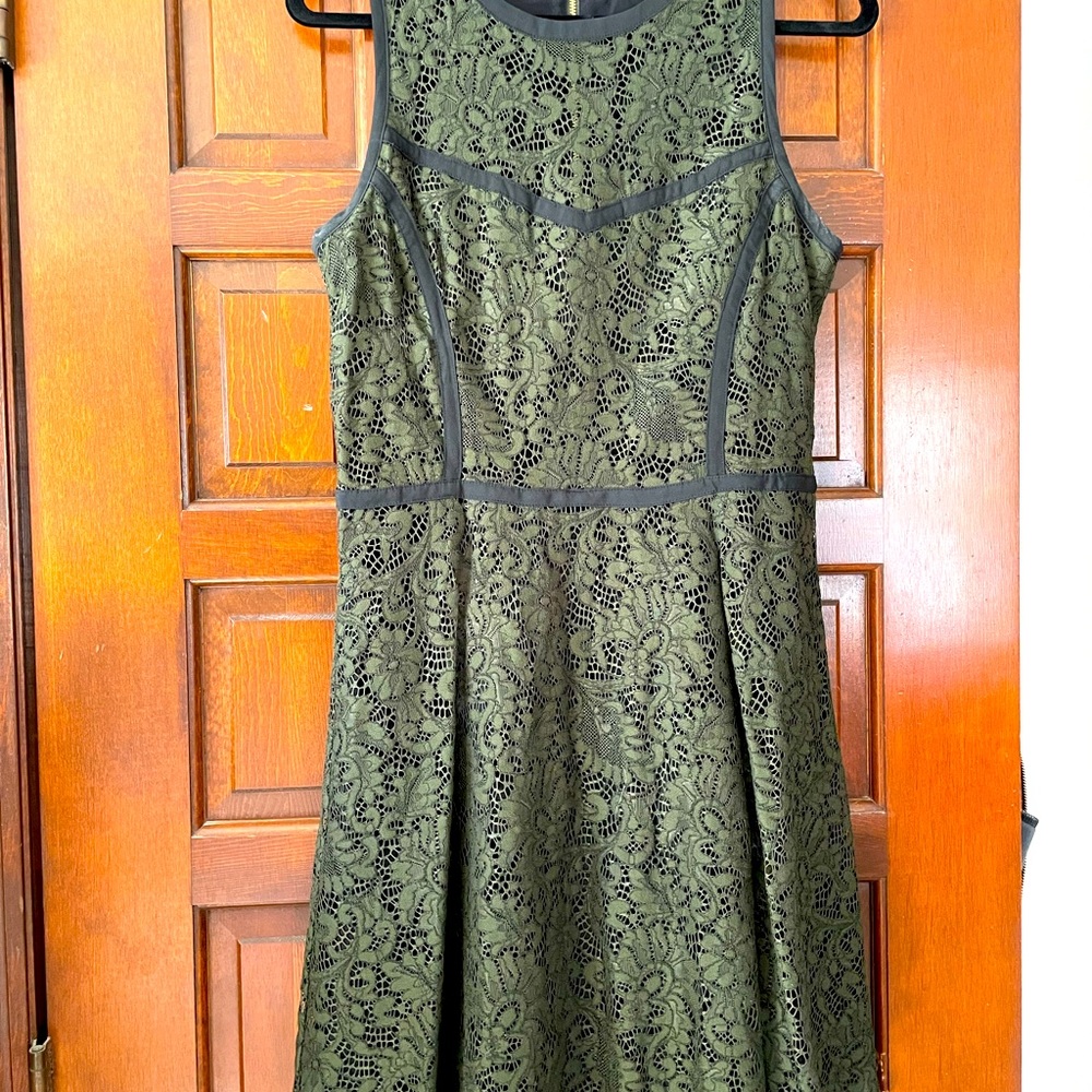 Olive Green Lace Michael Kors Dress